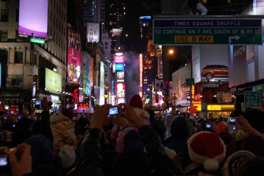 Đêm giao thừa ở Quảng trường Thời đại